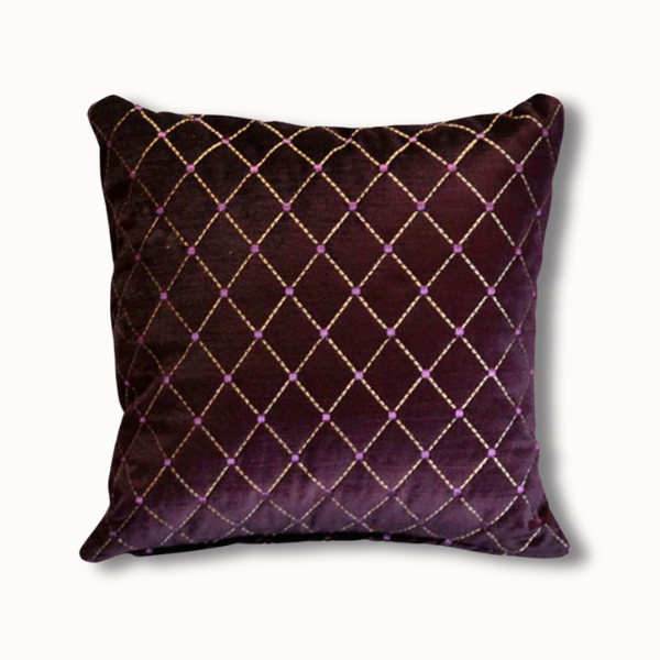 cojin velvet purpura terciopelo morado