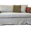 sofá cama dos plazas con funda de lino
