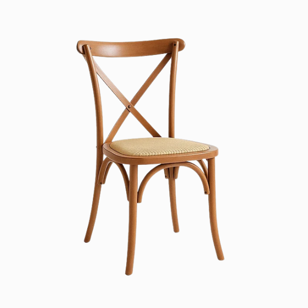 silla de madera natural