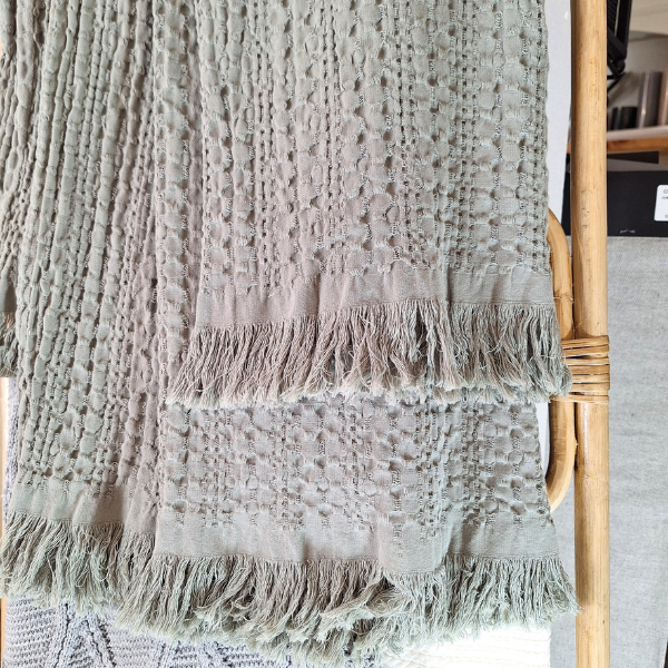 manta de algodón verde