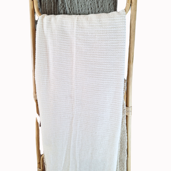 manta de algodón color crudo